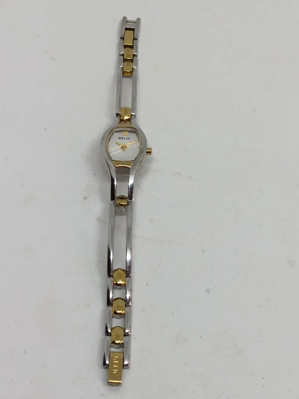 Relic by Fossil ZR33580 Women's 17 mm Two Tone S/Steel Tonneau Case Quartz Watch